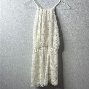 Lolita Jaca St Barth Cream eyelet dress